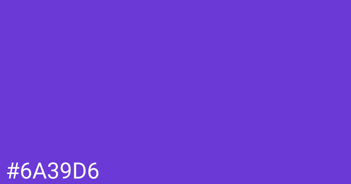 Hex color #6a39d6 graphic