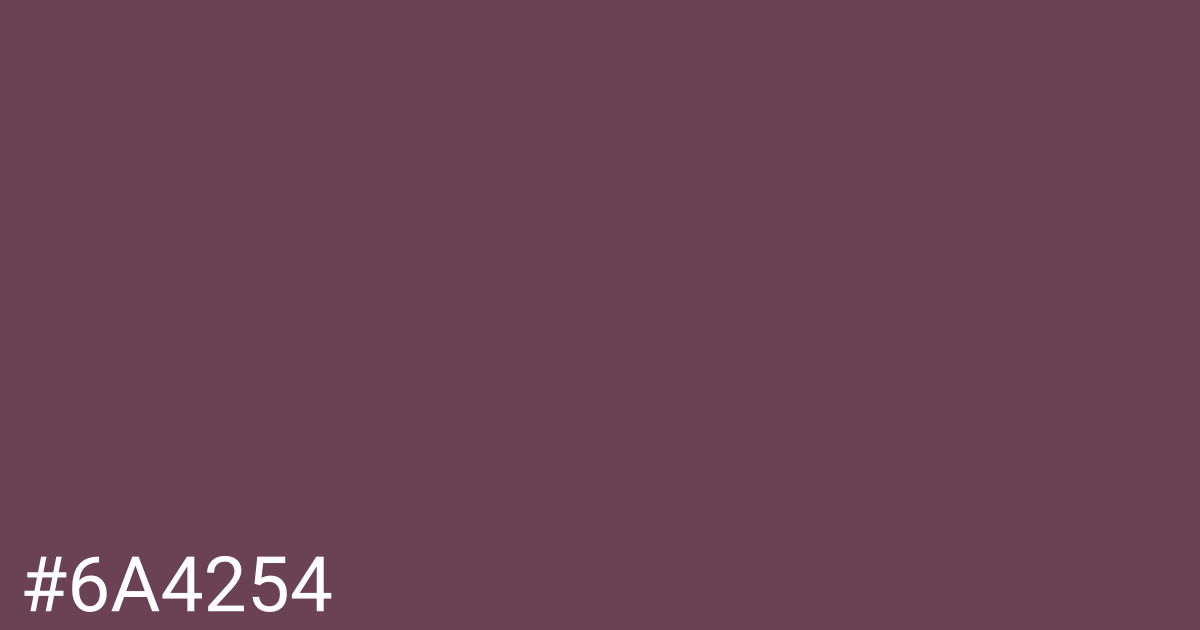 Hex color #6a4254 graphic