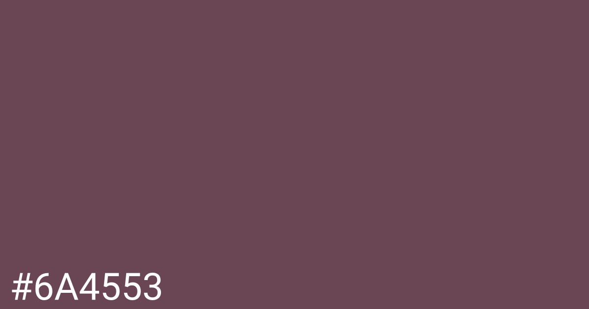 Hex color #6a4553 graphic