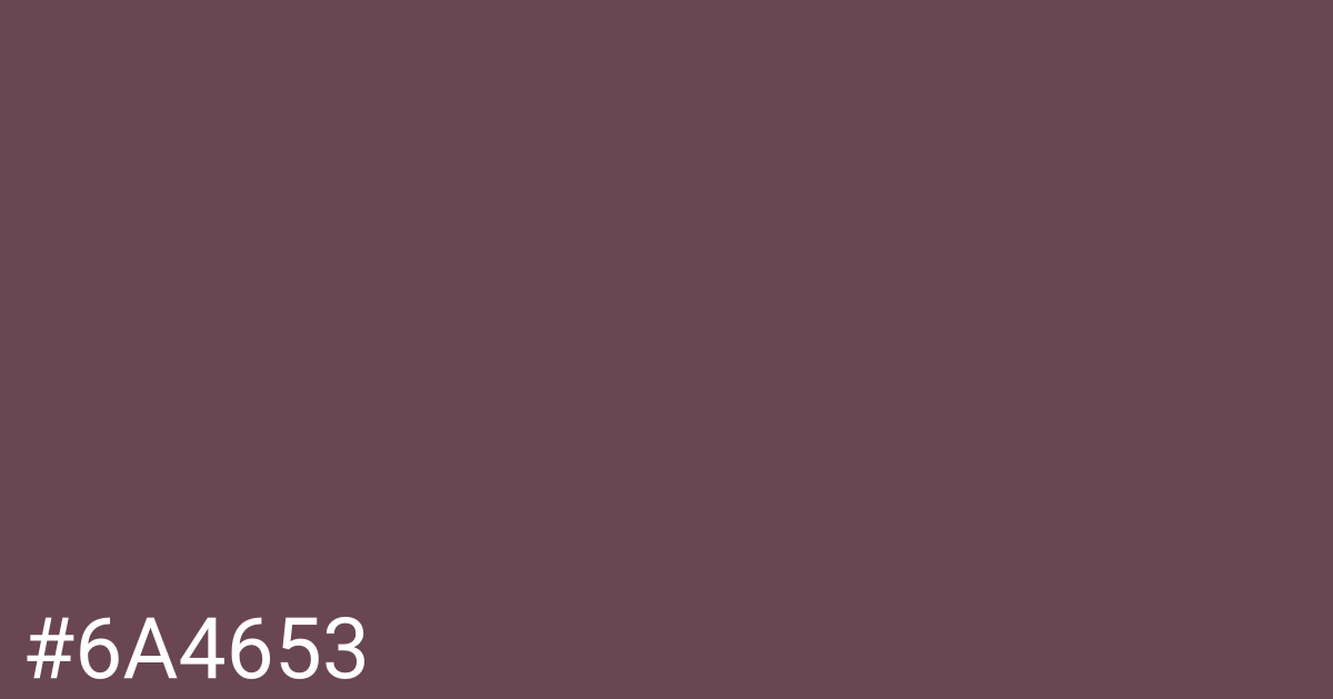 Hex color #6a4653 graphic