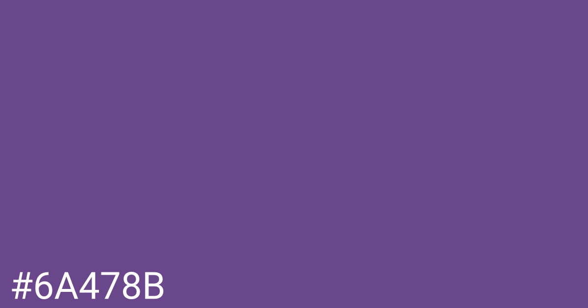 Hex color #6a478b graphic