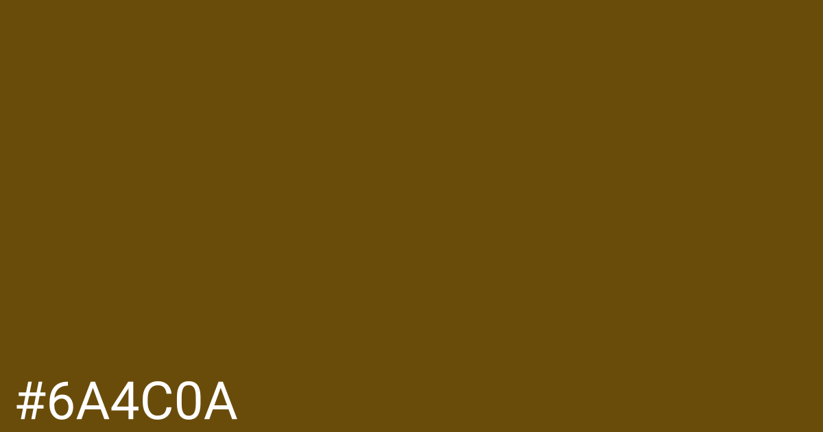Hex color #6a4c0a graphic