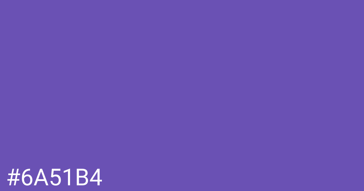 Hex color #6a51b4 graphic