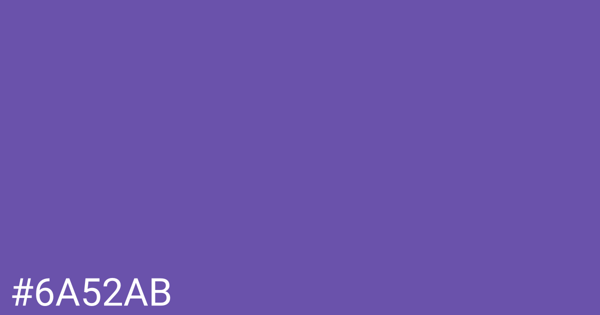 Hex color #6a52ab graphic