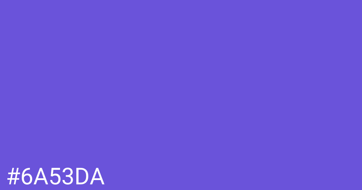 Hex color #6a53da graphic