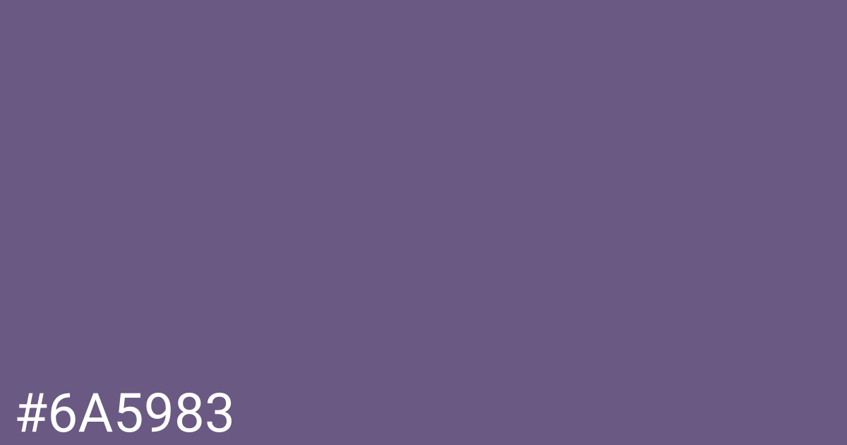 Hex color #6a5983 graphic