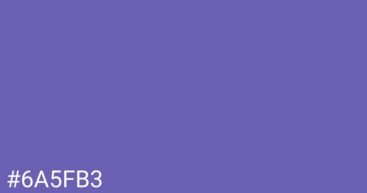 Hex color #6a5fb3 graphic