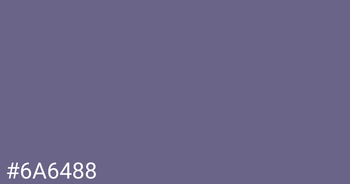 Hex color #6a6488 graphic