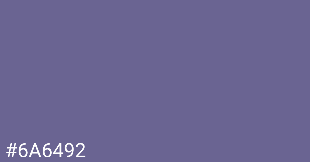 Hex color #6a6492 graphic