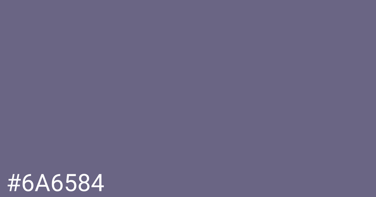 Hex color #6a6584 graphic