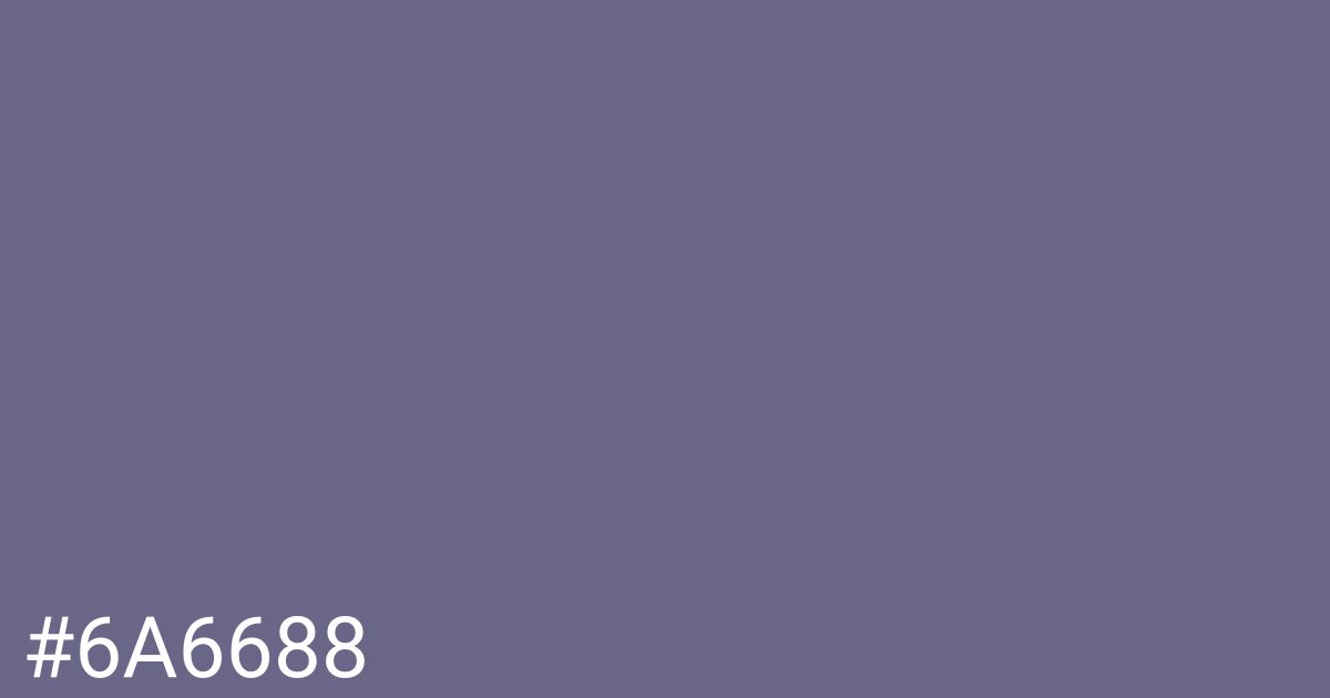 Hex color #6a6688 graphic