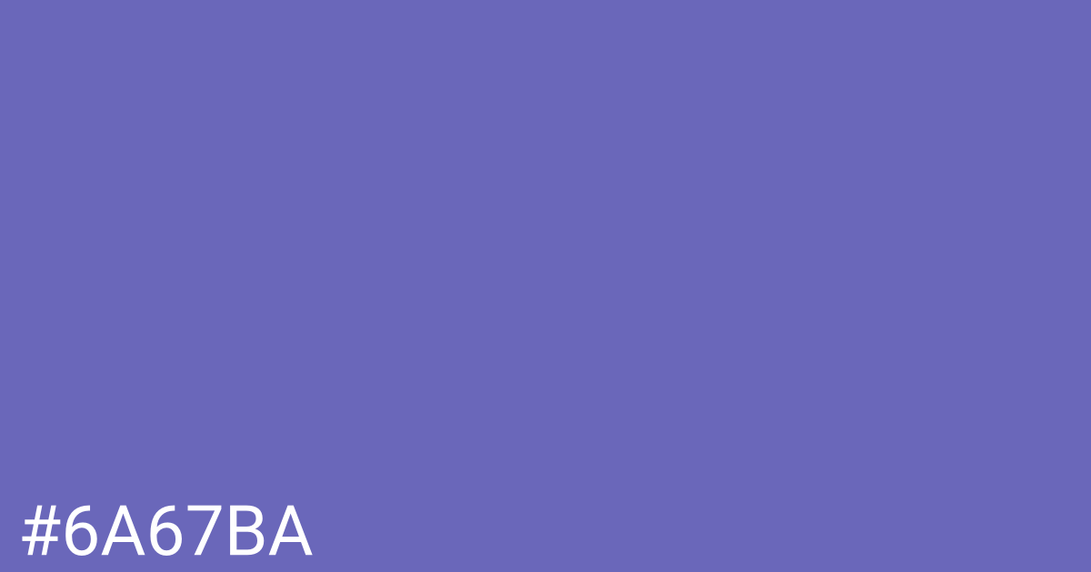 Hex color #6a67ba graphic