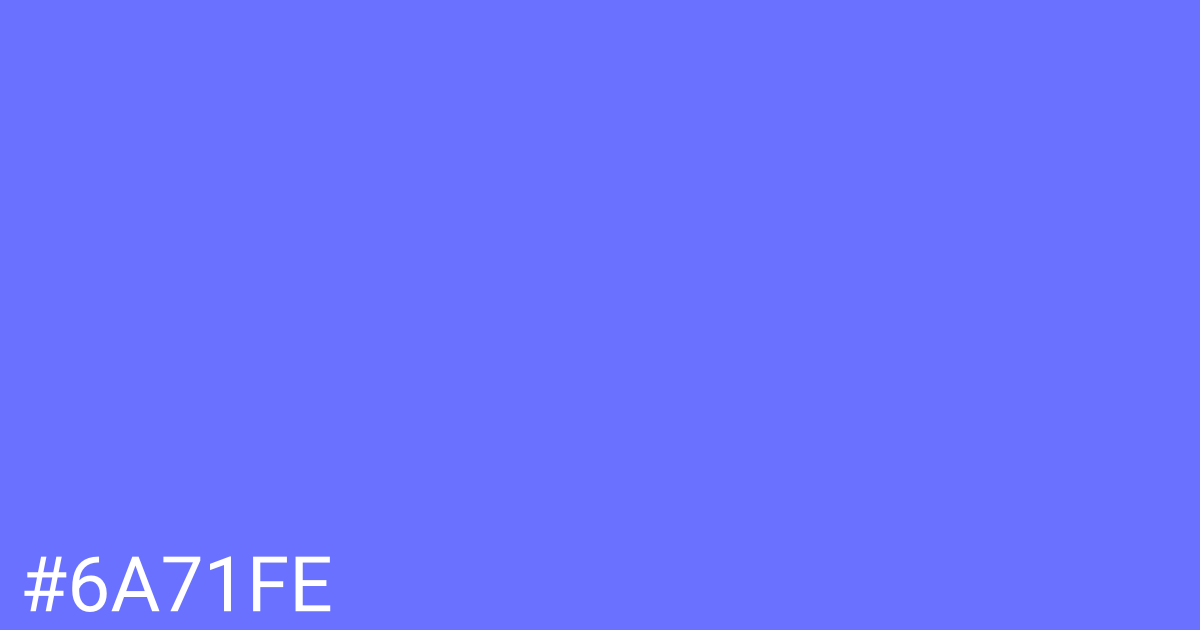 Hex color #6a71fe graphic
