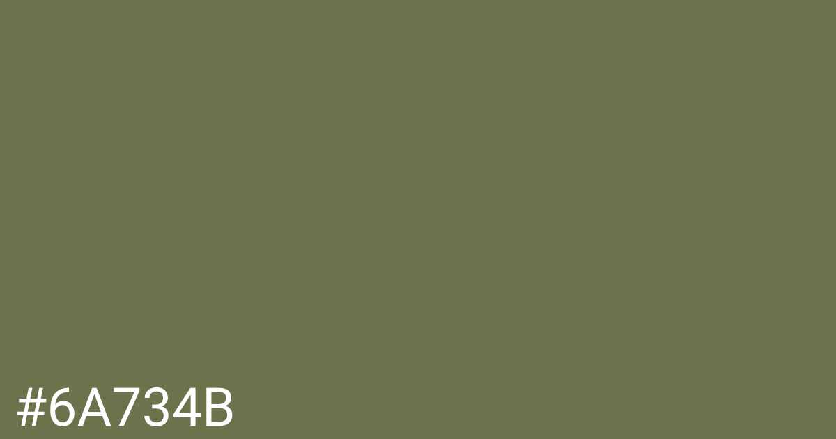 Hex color #6a734b graphic