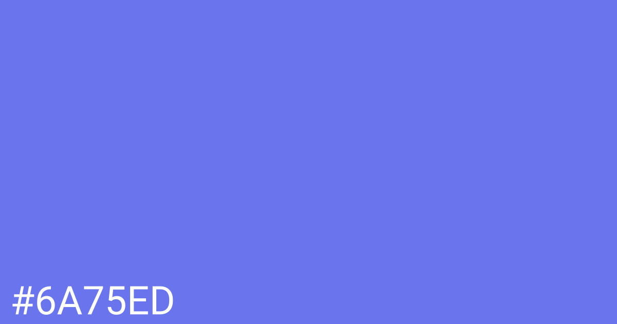 Hex color #6a75ed graphic