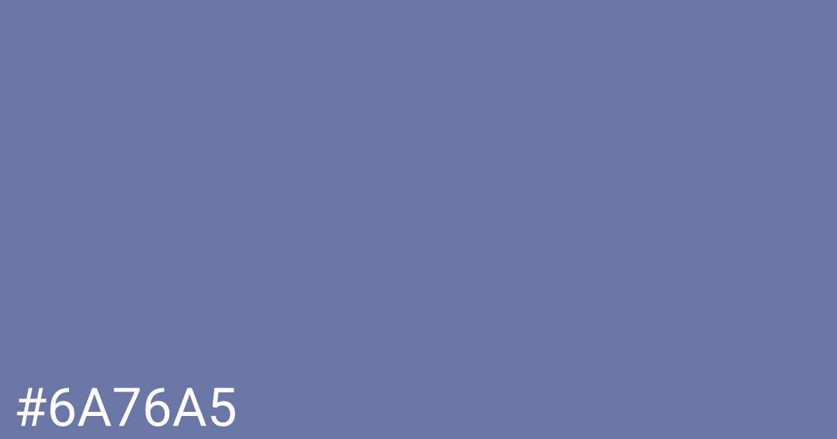 Hex color #6a76a5 graphic