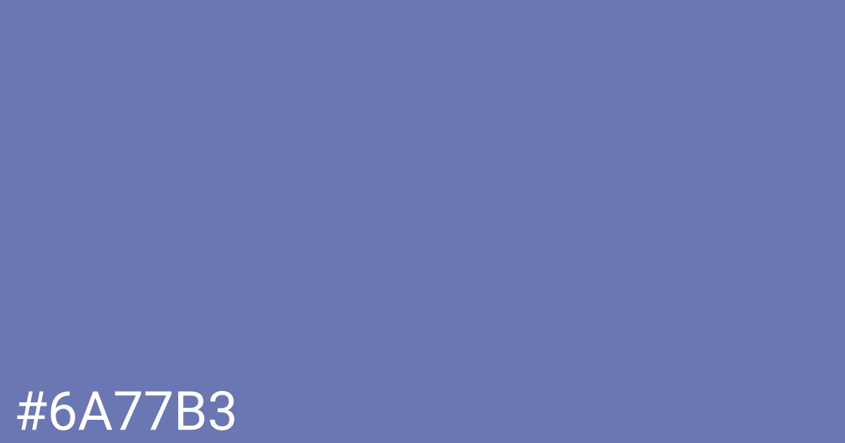 Hex color #6a77b3 graphic