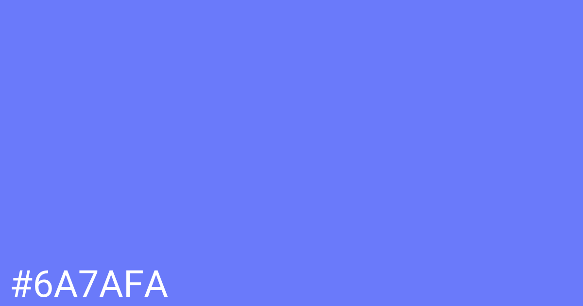 Hex color #6a7afa graphic