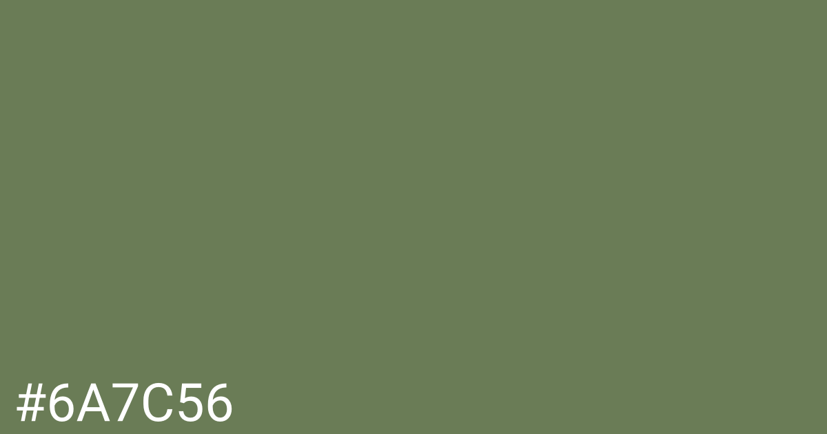 Hex color #6a7c56 graphic
