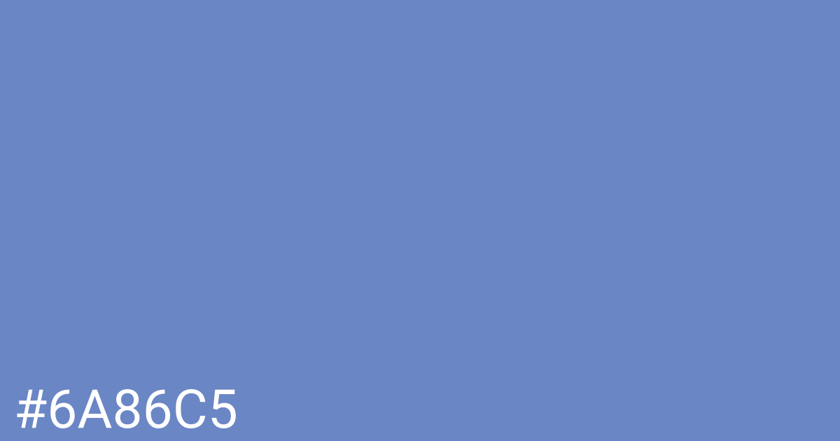 Hex color #6a86c5 graphic