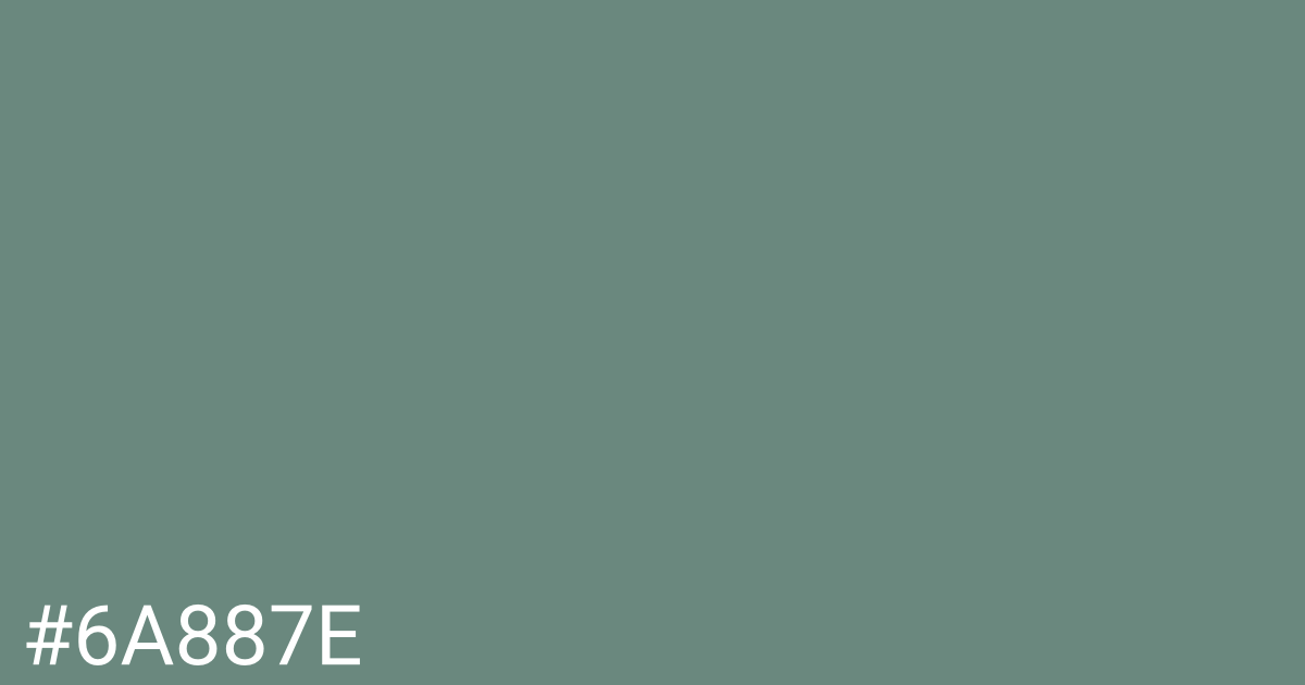 Hex color #6a887e graphic