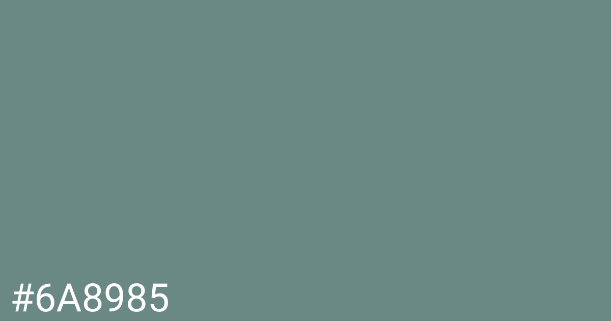 Hex color #6a8985 graphic