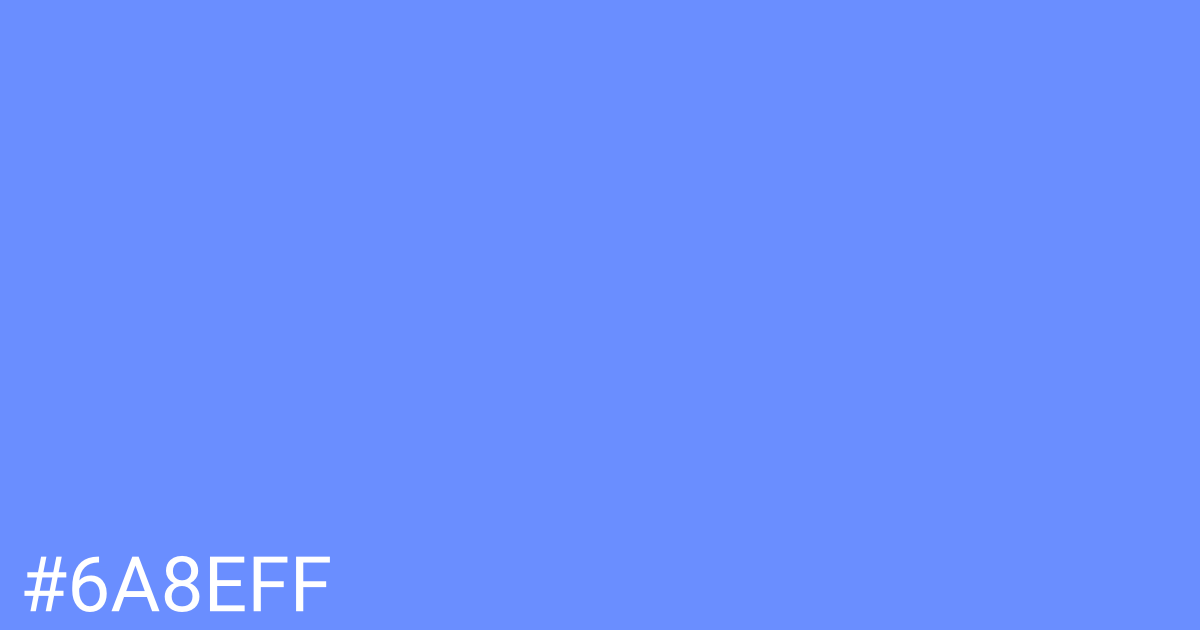 Hex color #6a8eff graphic