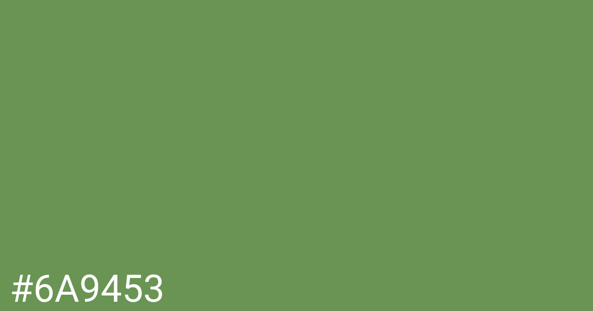 Hex color #6a9453 graphic