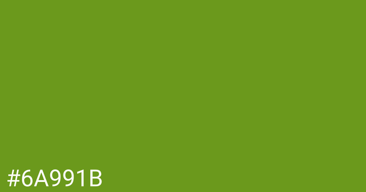 Hex color #6a991b graphic