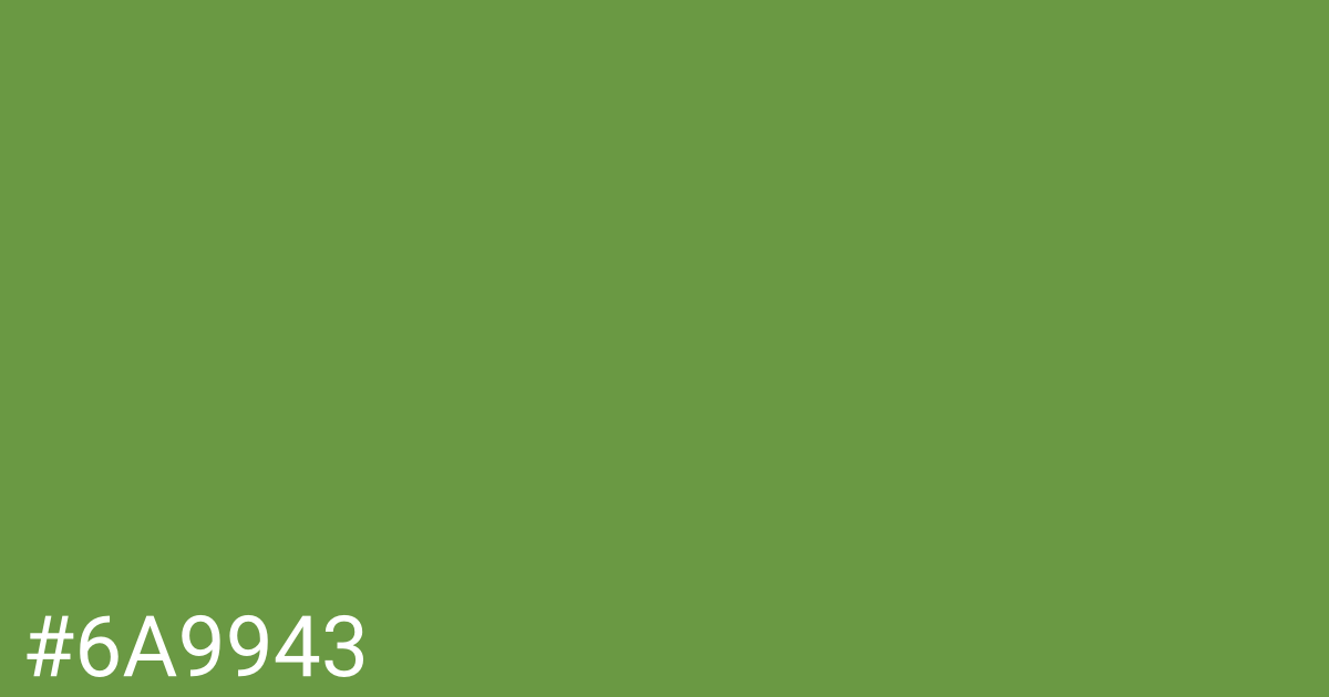 Hex color #6a9943 graphic