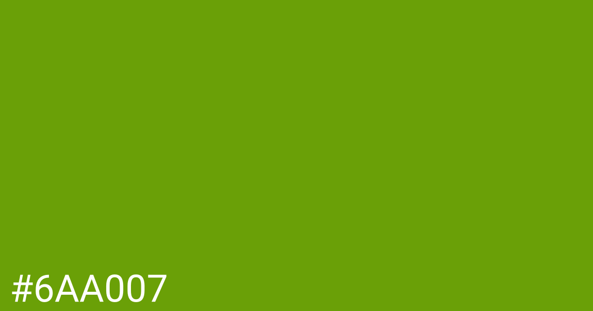 Hex color #6aa007 graphic