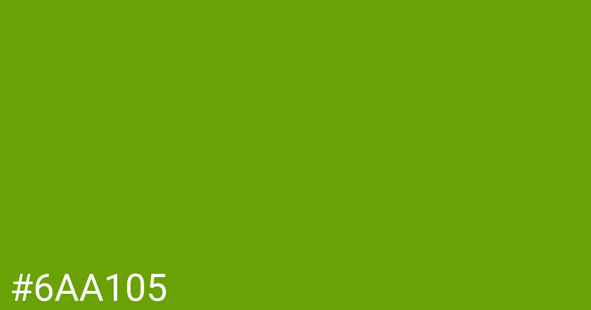 Hex color #6aa105 graphic