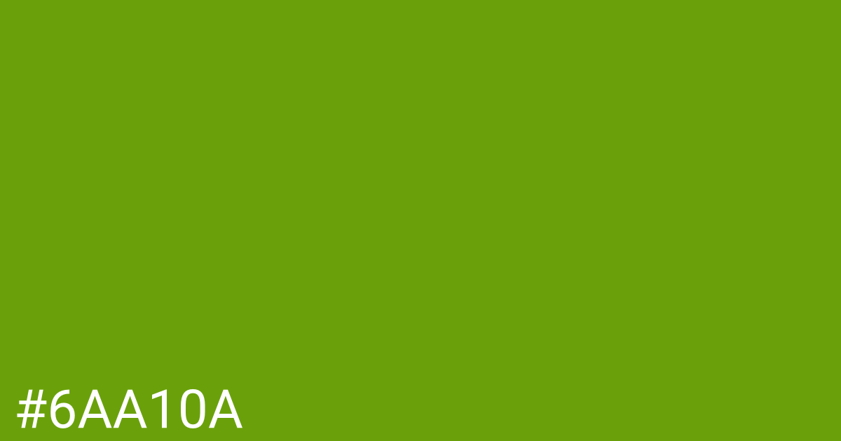 Hex color #6aa10a graphic