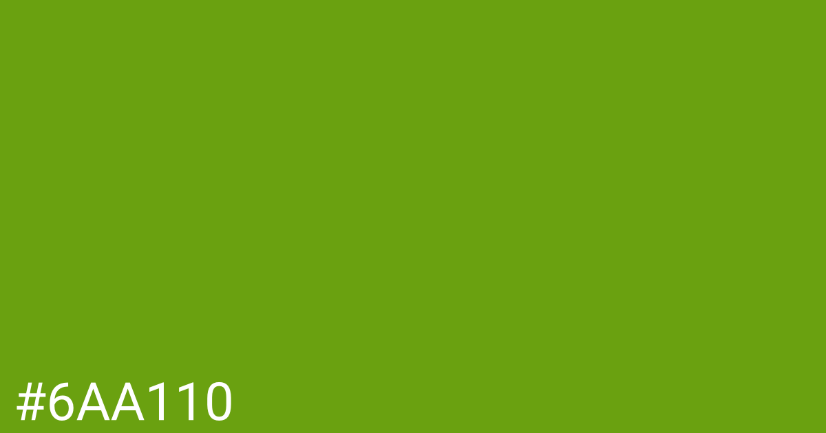 Hex color #6aa110 graphic