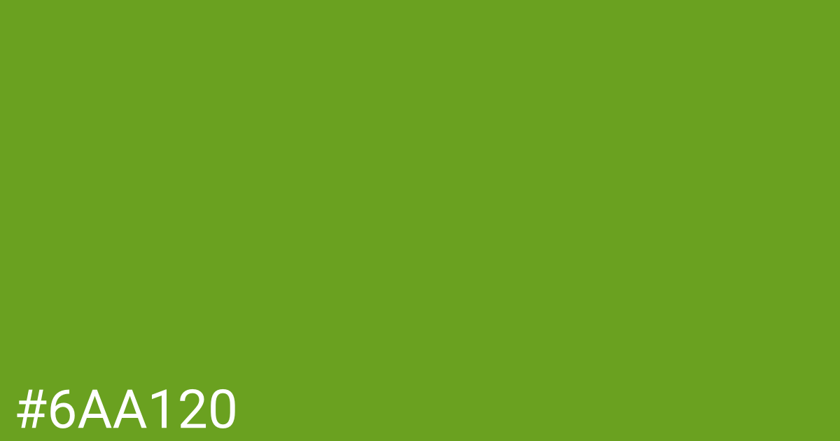 Hex color #6aa120 graphic