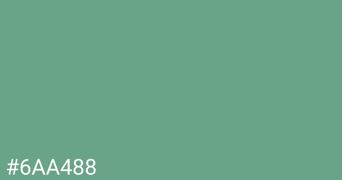 Hex color #6aa488 graphic