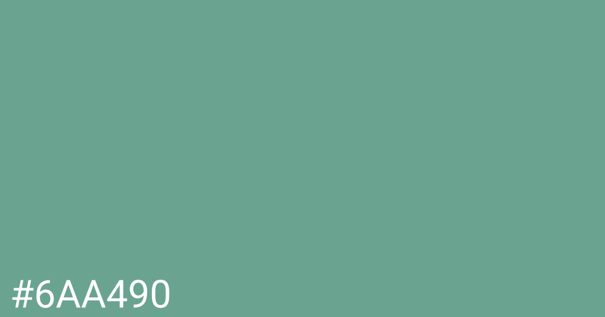 Hex color #6aa490 graphic