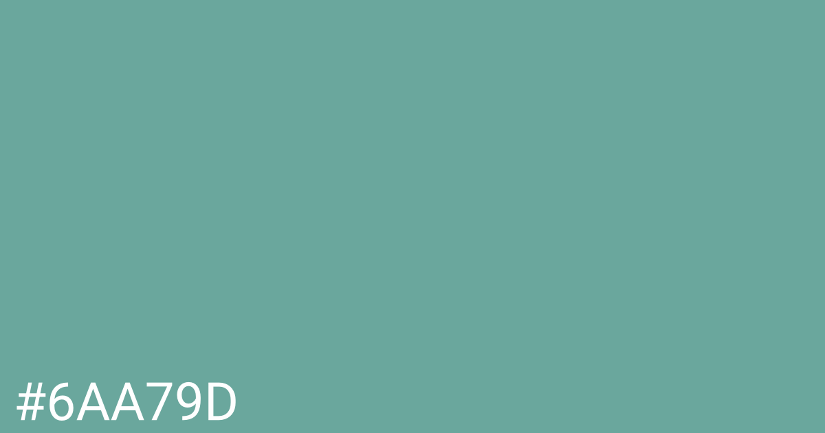 Hex color #6aa79d graphic