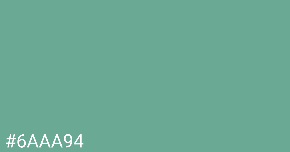 Hex color #6aaa94 graphic