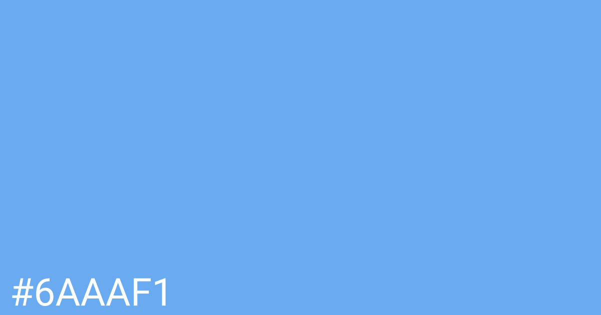 Hex color #6aaaf1 graphic