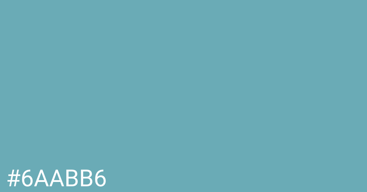 Hex color #6aabb6 graphic