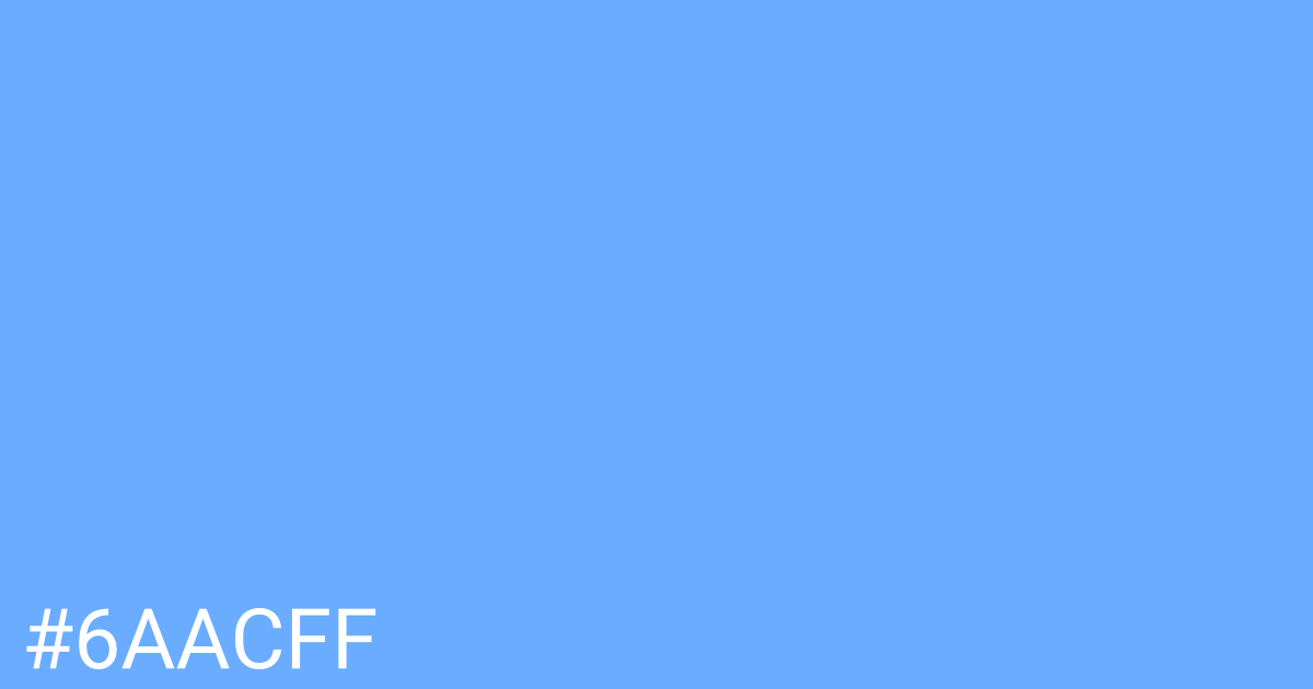 Hex color #6aacff graphic
