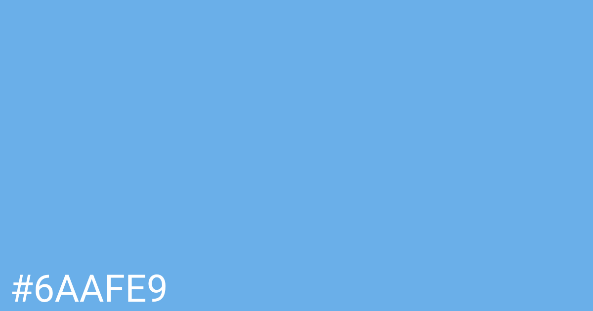 Hex color #6aafe9 graphic