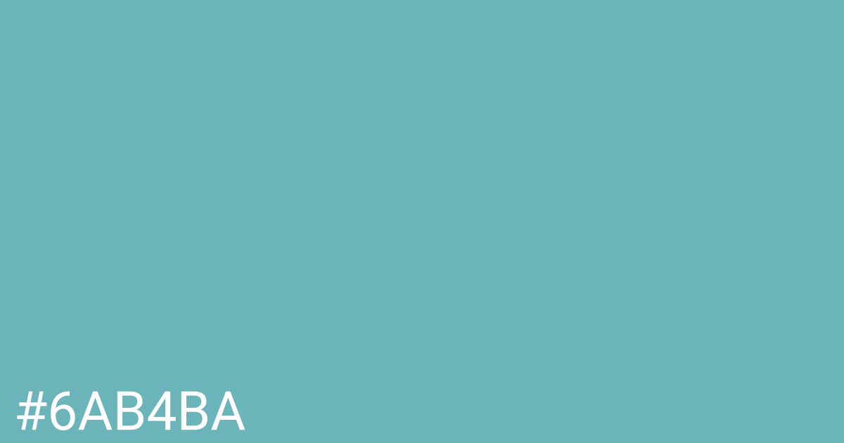 Hex color #6ab4ba graphic