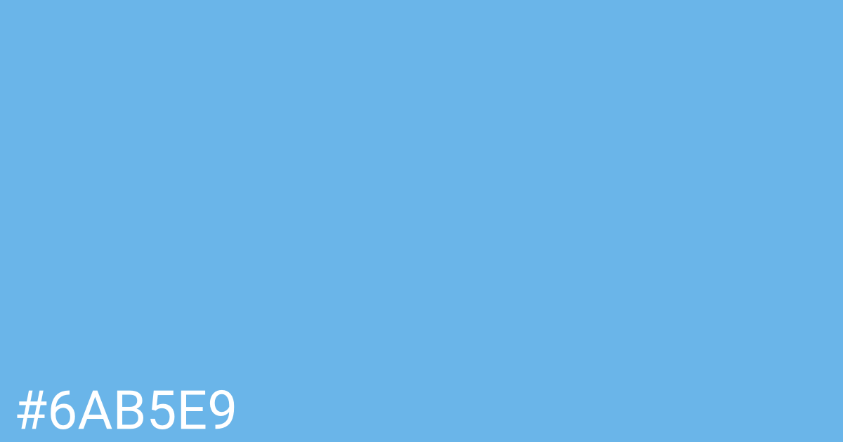 Hex color #6ab5e9 graphic