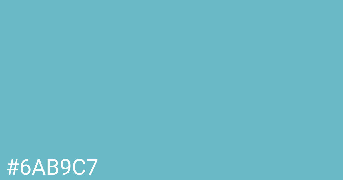 Hex color #6ab9c7 graphic