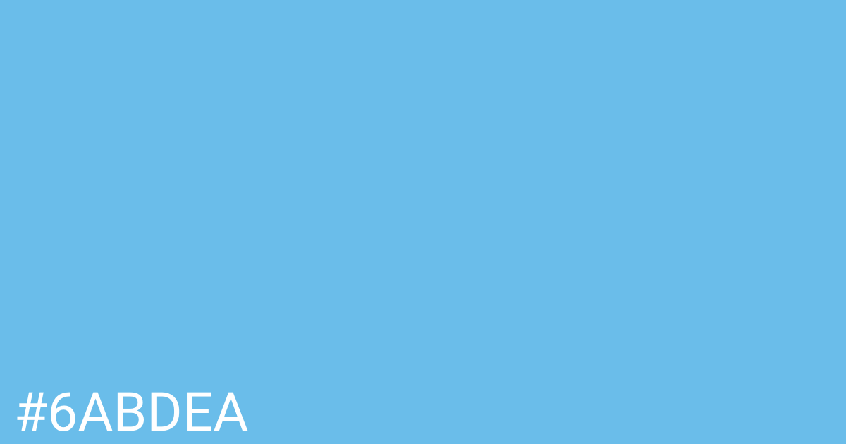 Hex color #6abdea graphic