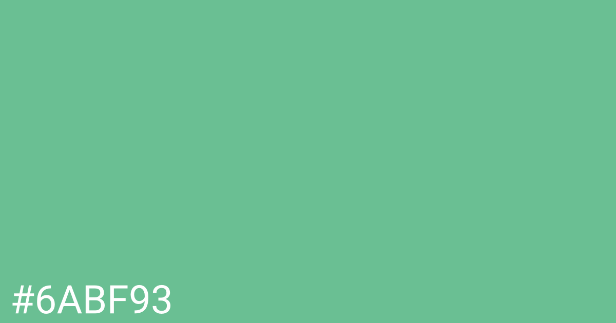 Hex color #6abf93 graphic