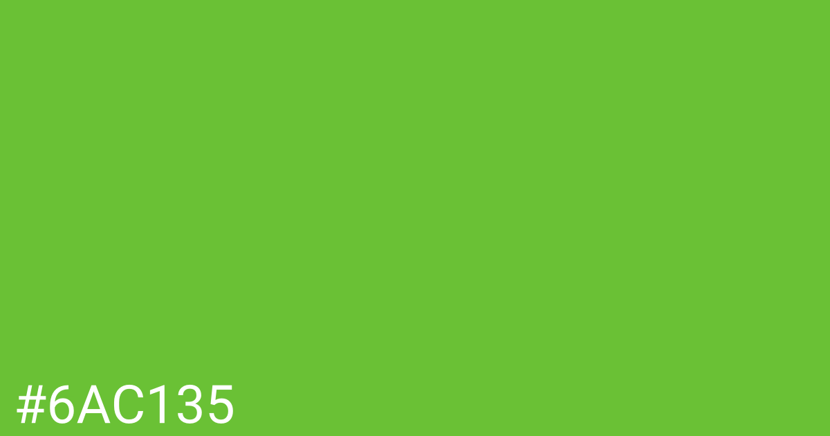 Hex color #6ac135 graphic