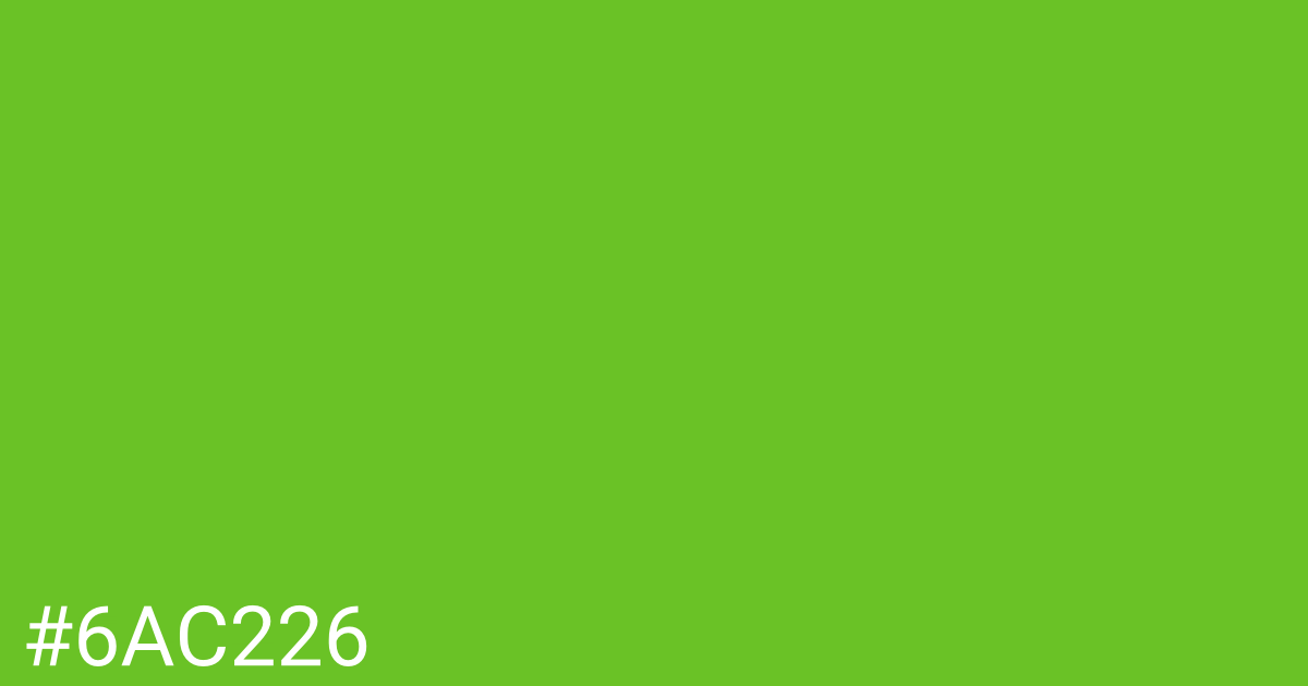 Hex color #6ac226 graphic